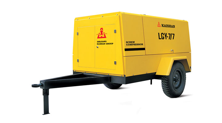 开山经典机型 LG电动移动螺杆空气压缩机